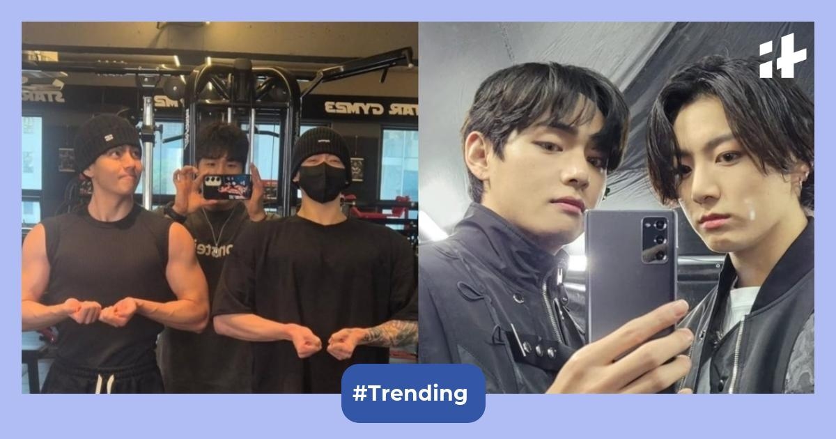 BTS' V aka Kim Taehyung and Jungkook reunite in rare gym photo, flexing their military gains; Taekook fans go wild