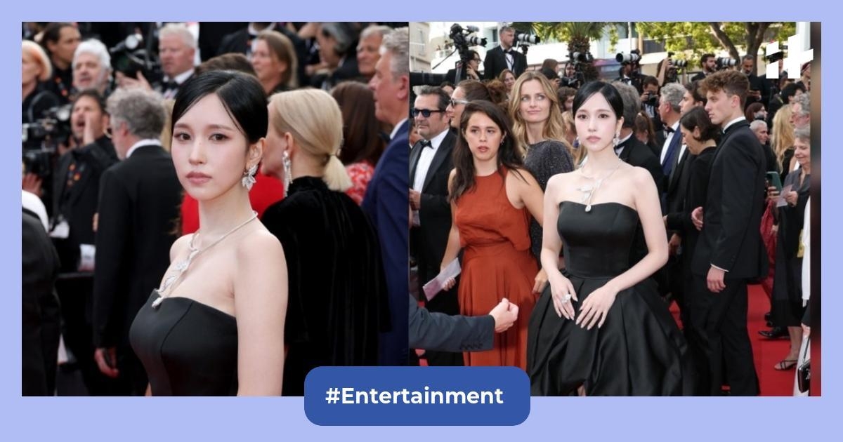 TWICE's Mina turns Cannes into her fairytale runway in stunning black gown, proving she's every bit the real-life Disney princess!