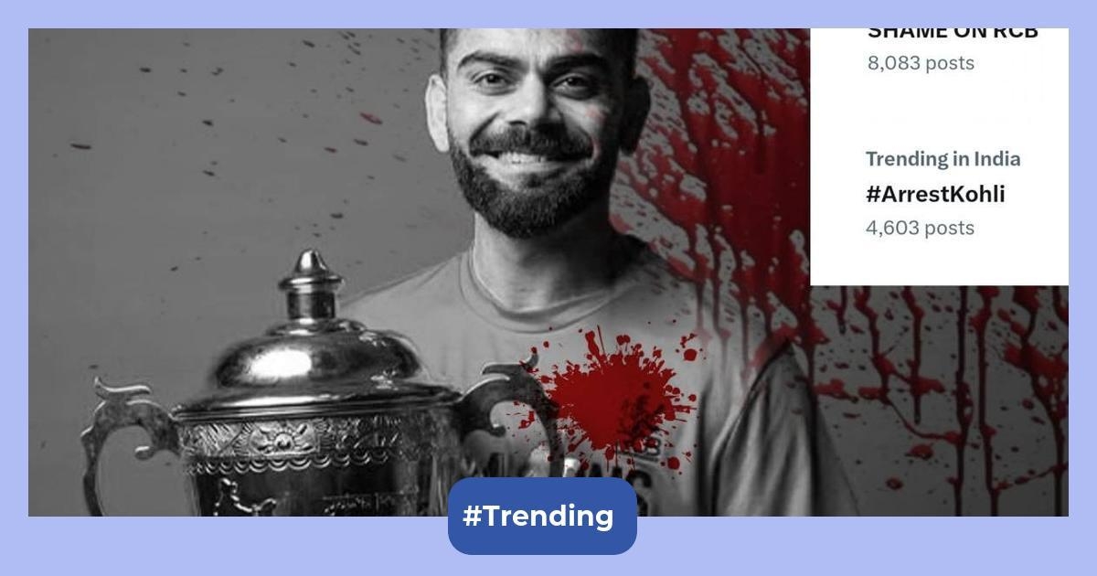 Why arrest Virat Kohli is going viral amidst tragic stampede at RCB's IPL victory parade