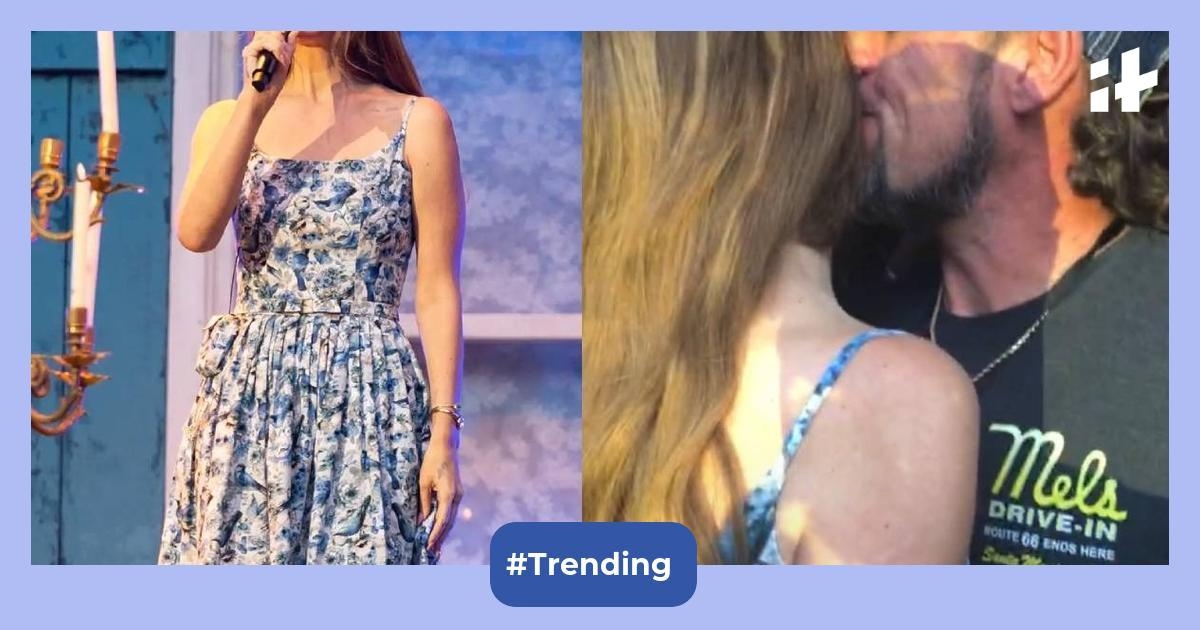 Watch: Lana Del Rey pauses Cardiff concert for a tearful kiss with husband Jeremy Dufrene