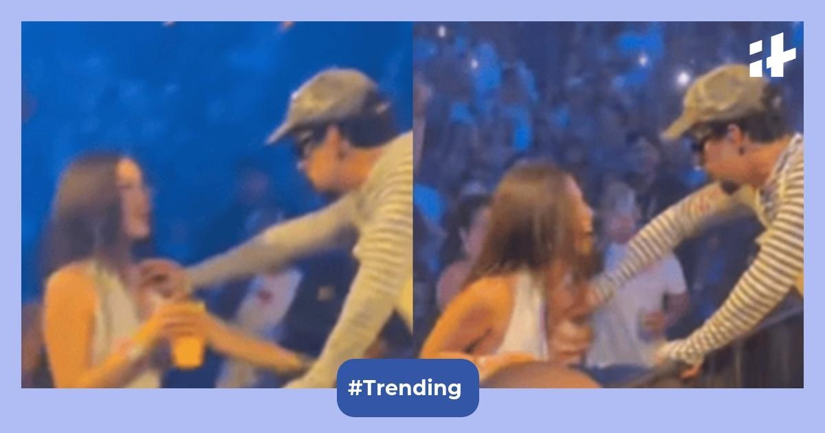 Bad Bunny fixing fan's low-cut dress after she accidentally flashes during live show sparks debate: 'if this was a stranger…'