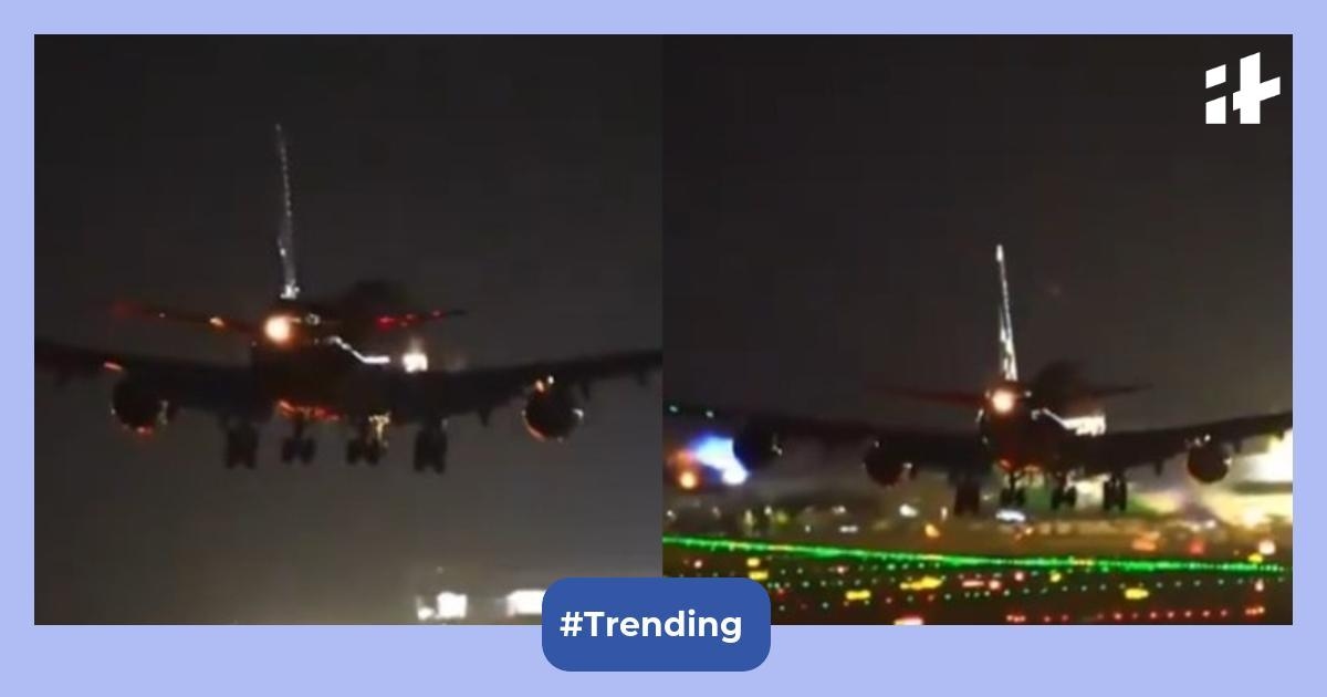 Viral Video: New footage of UPS 747-8F engine pod strike during landing at Taiwan International Airport surface