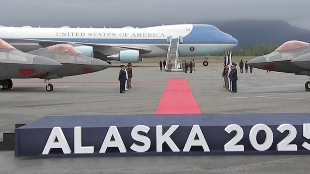 US President Donald Trump lands in Anchorage ahead of high-stakes talks with Russian President Vladimir Putin