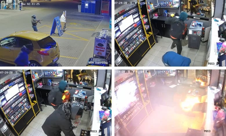 Watch: CCTV captures armed robbery and explosion at Standerton filling station