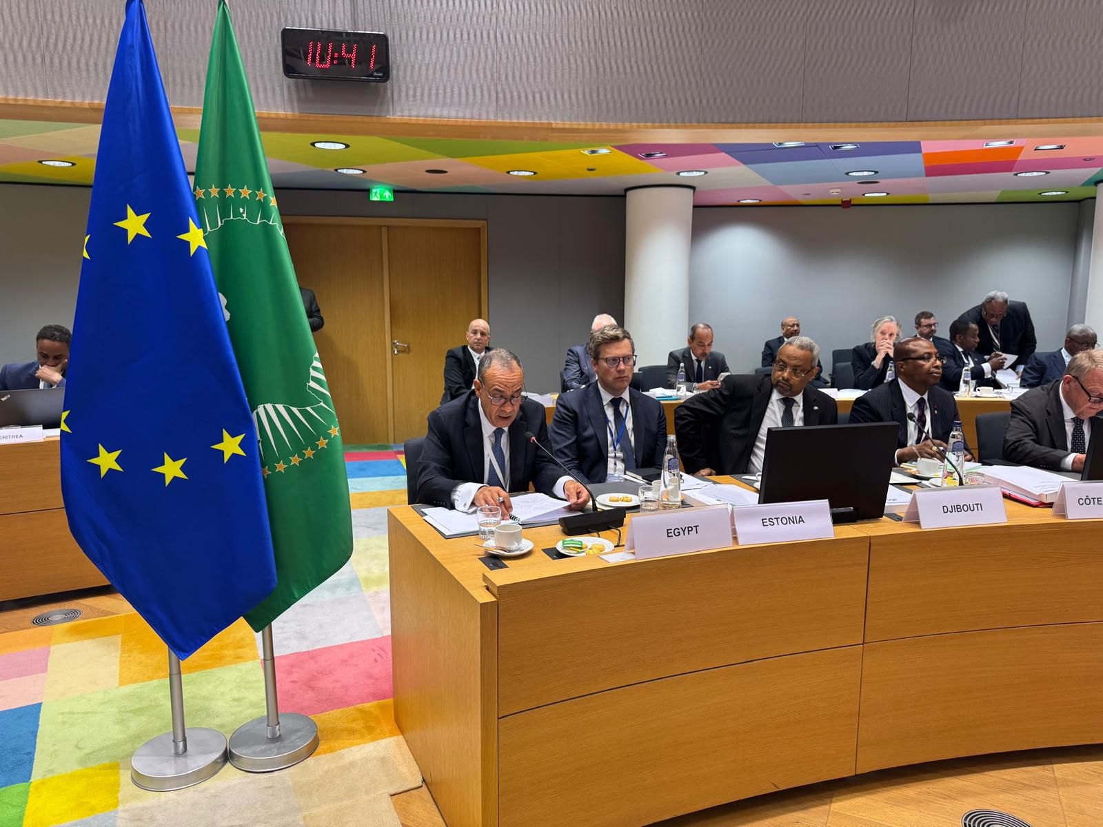 Egypt's Foreign Minister stresses peace, security, economic ties at EU-AU Meeting