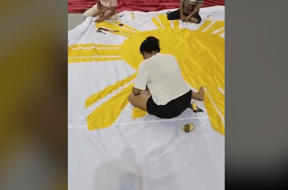 Massive Philippine flag ready for Palaro opening