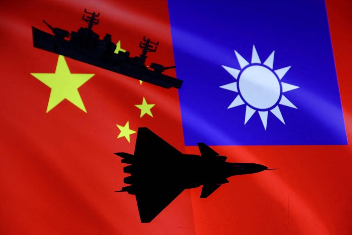 Taiwan says China deployed 2 aircraft carrier groups, dozens of ships