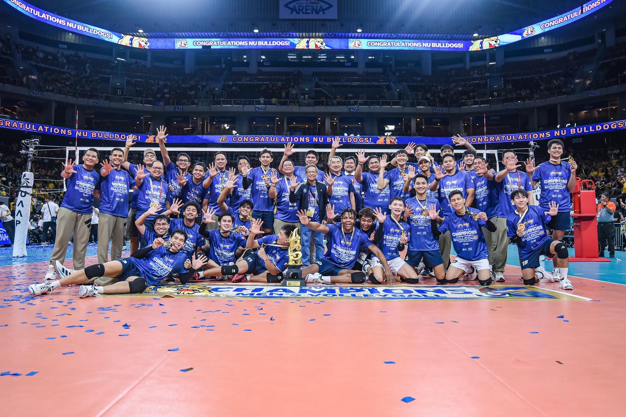 NU clinches rare fifth straight crown in UAAP men's volleyball