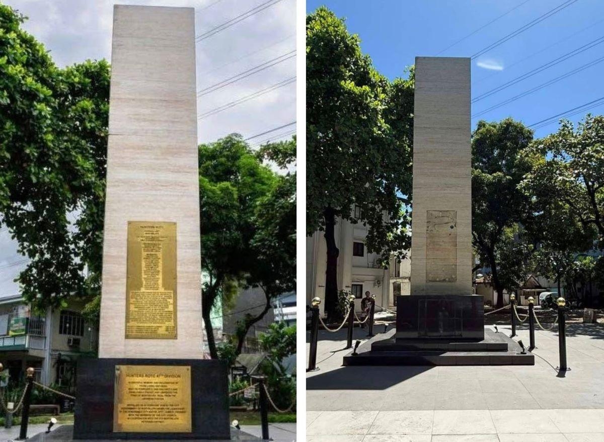 Brass markers on Alabang monument stolen; suspects arrested