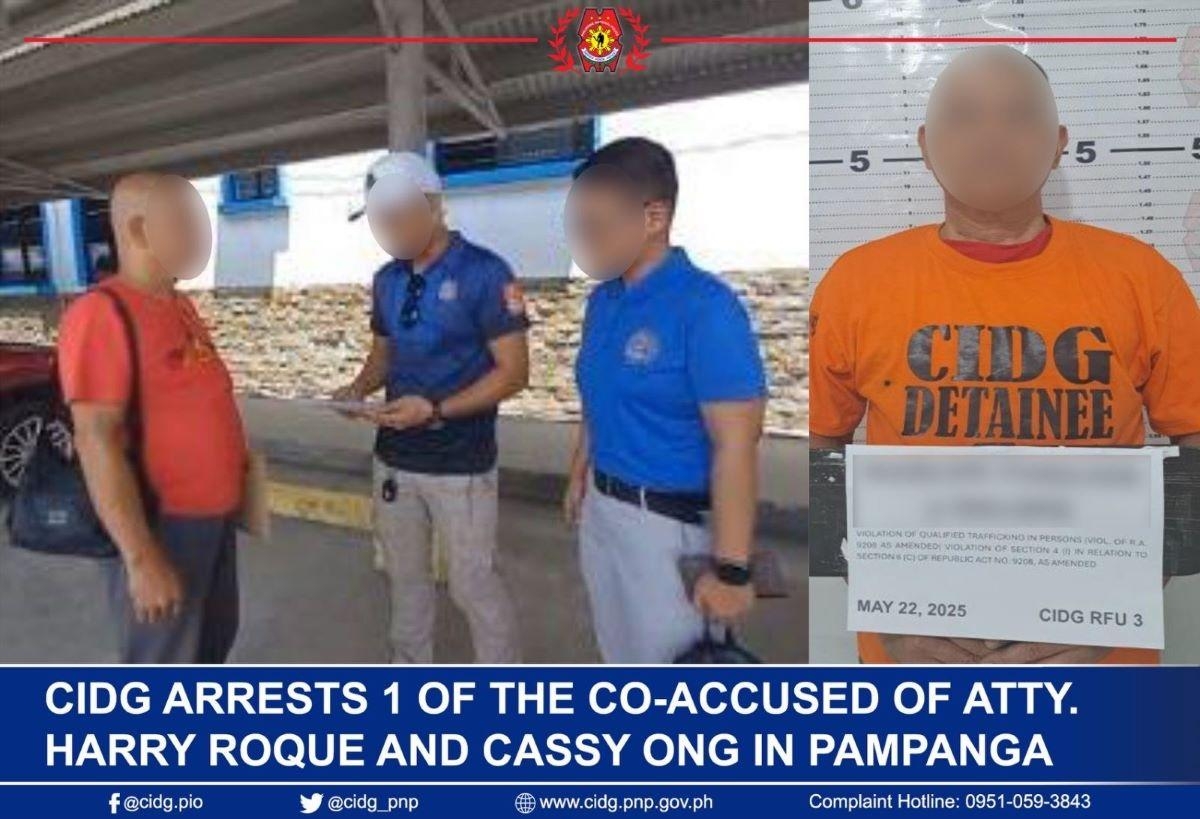 Co-accused of Harry Roque, Cassandra Ong arrested in Pampanga —CIDG