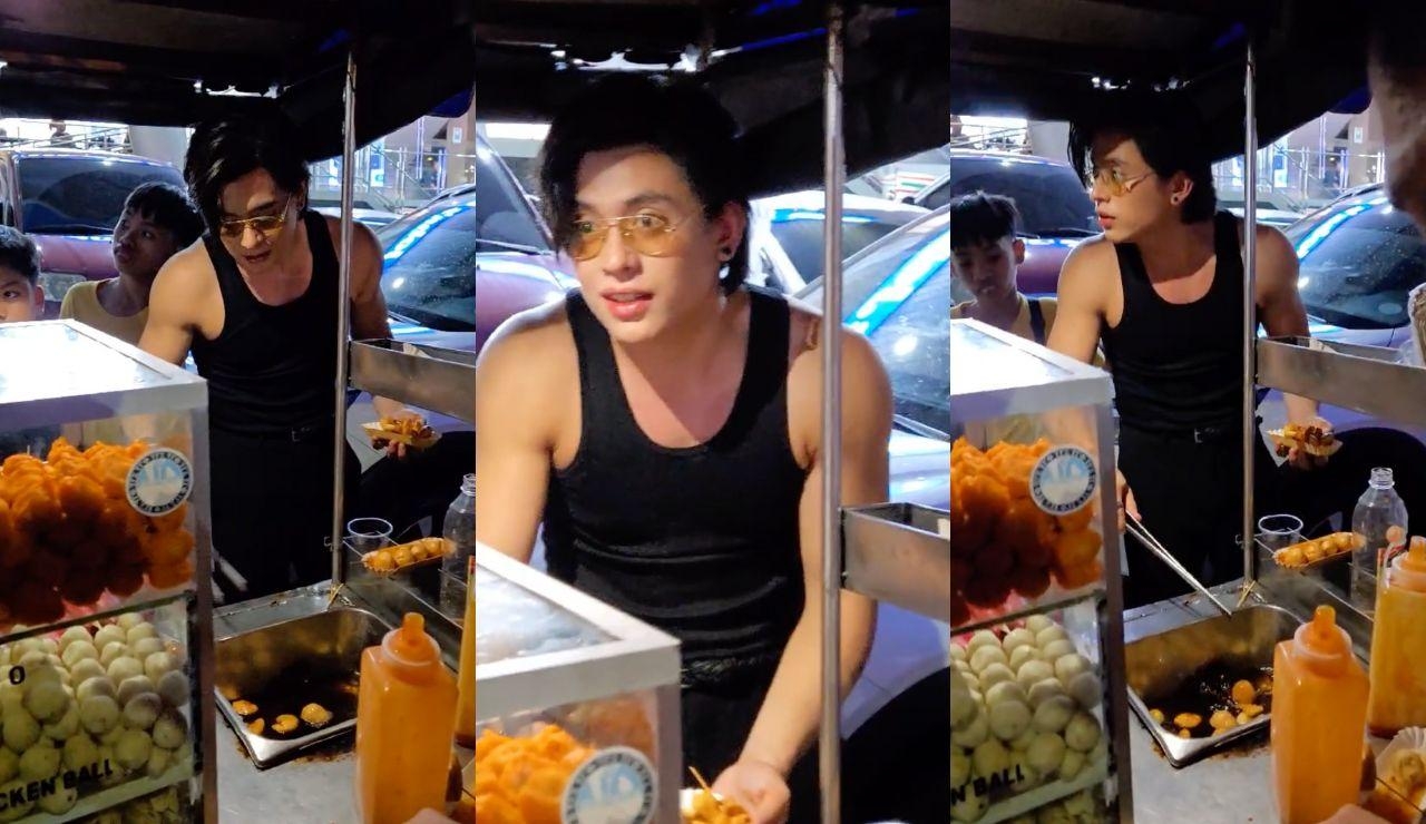 Kelvin Miranda spotted enjoying street food in QC