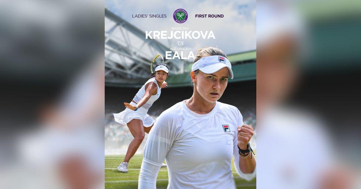 Alex Eala to open Wimbledon campaign against defending champ Barbora Krejcikova
