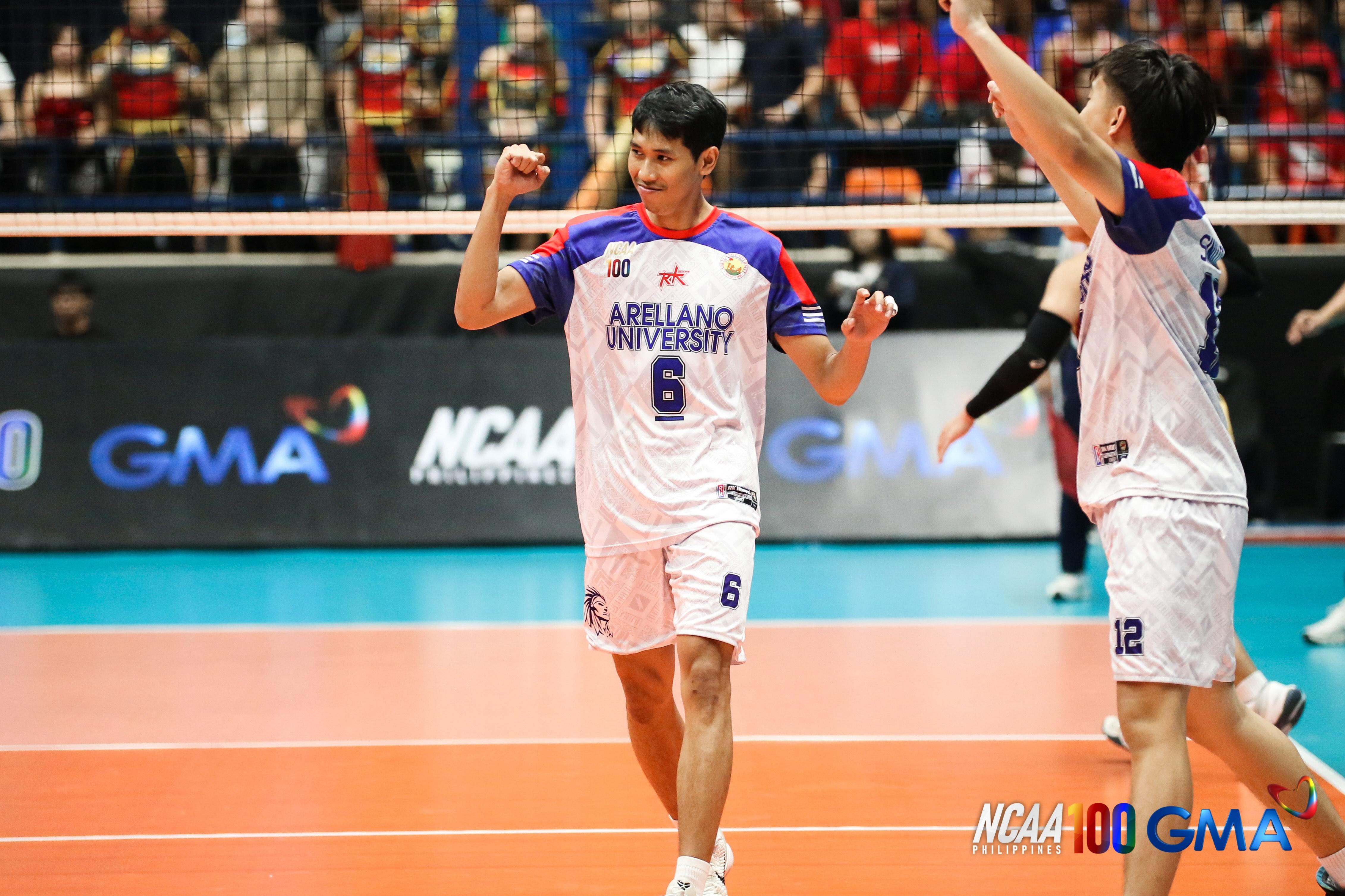 Arellano sweeps Mapua, sets up finals duel vs Letran in NCAA men's volleyball