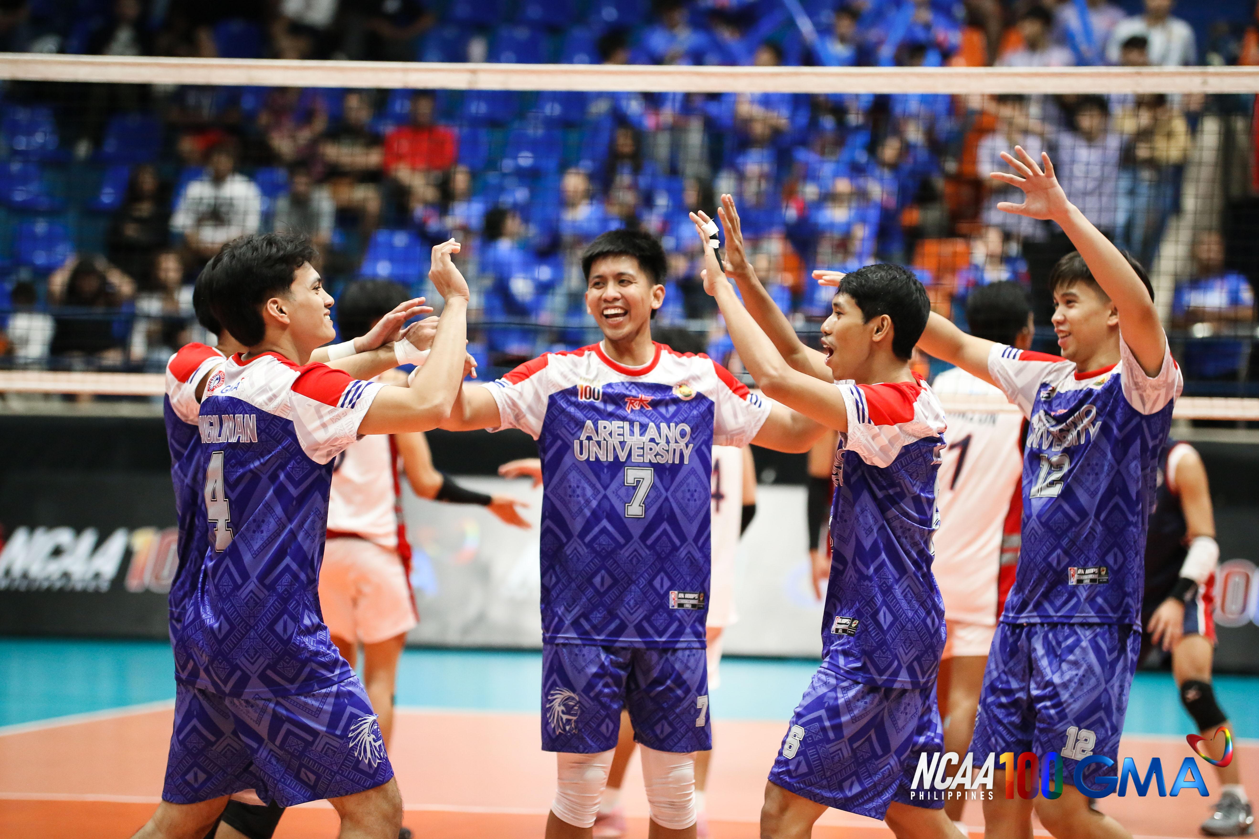 Arellano escapes Letran in Game 1, nears first NCAA men's volleyball crown