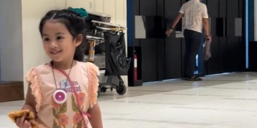 Jennylyn Mercado and Dennis Trillo's daughter Dylan visits 'Sanggang Dikit FR' set