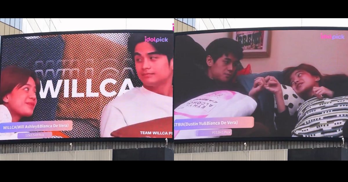 LED billboard featuring Will Ashley, Bianca De Vera, Dustin Yu now up in South Korea