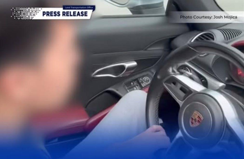 LTO suspends license of sports car driver for using cellphone while driving