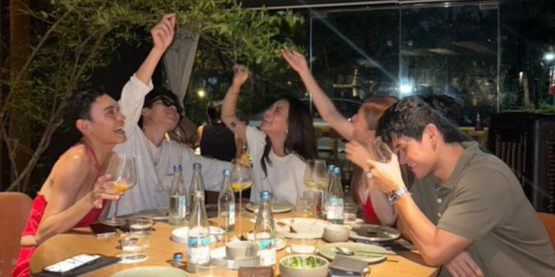 Mika Salamanca, Brent Manalo, Dustin Yu, Bianca De Vera, Esnyr go on a night out
