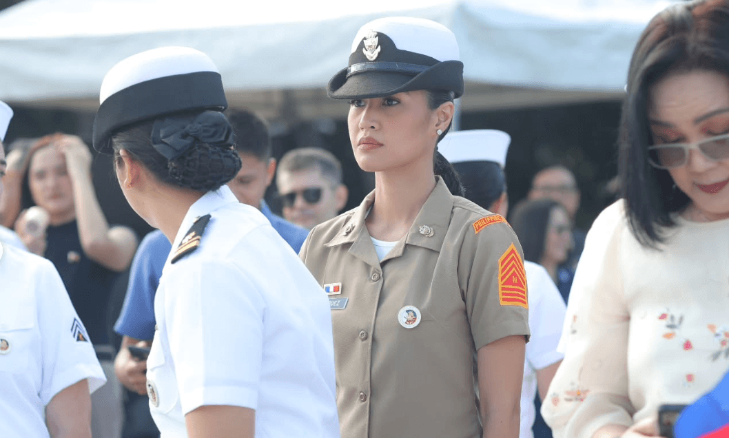 Winwyn Marquez attends flag raising event as marine reservist