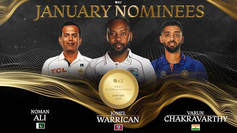 ICC Men's Player of the Month Nominees for January 2025 announced