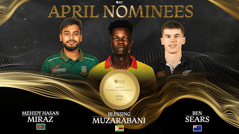 Shortlists revealed for ICC April Players of the Month