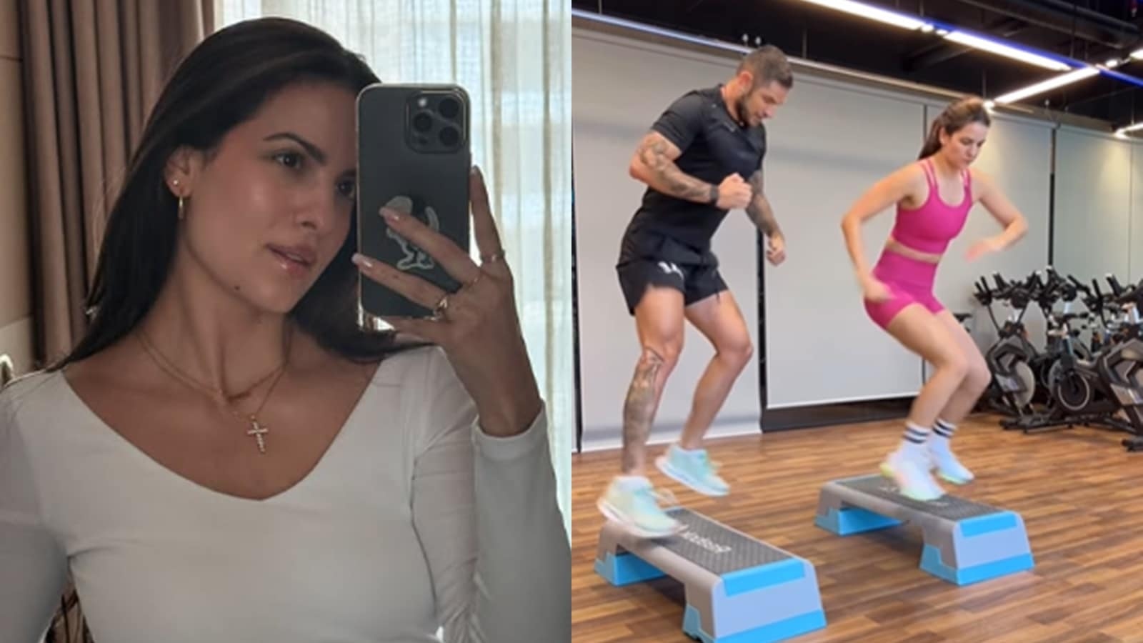 Natasa Stankovic and friend Aleksandar crush their weekday challenge with an intense workout; the benefits of step-based cardio