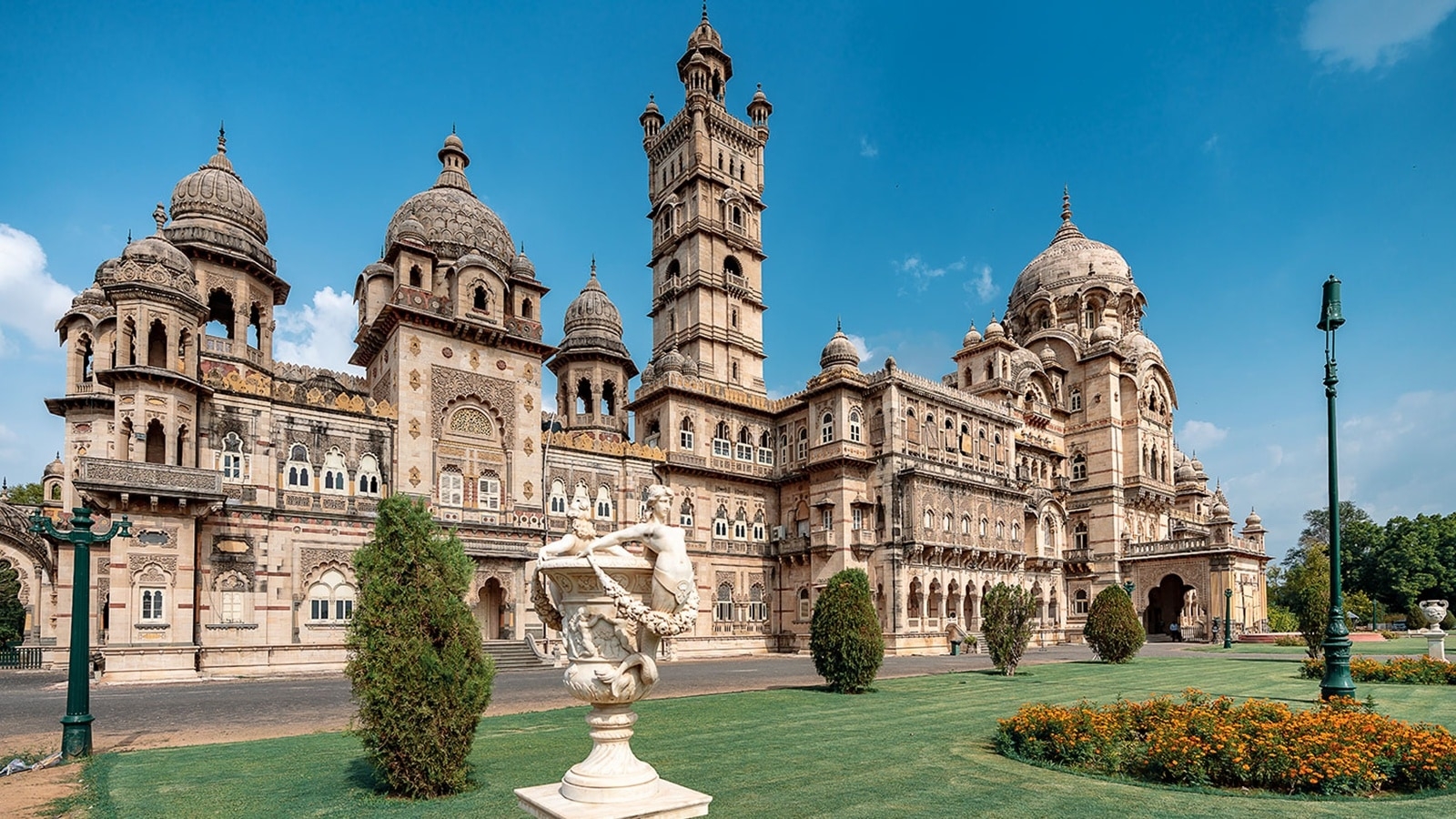 Inside the Laxmi Vilas Palace of Gujarat, four times the size of Buckingham Palace