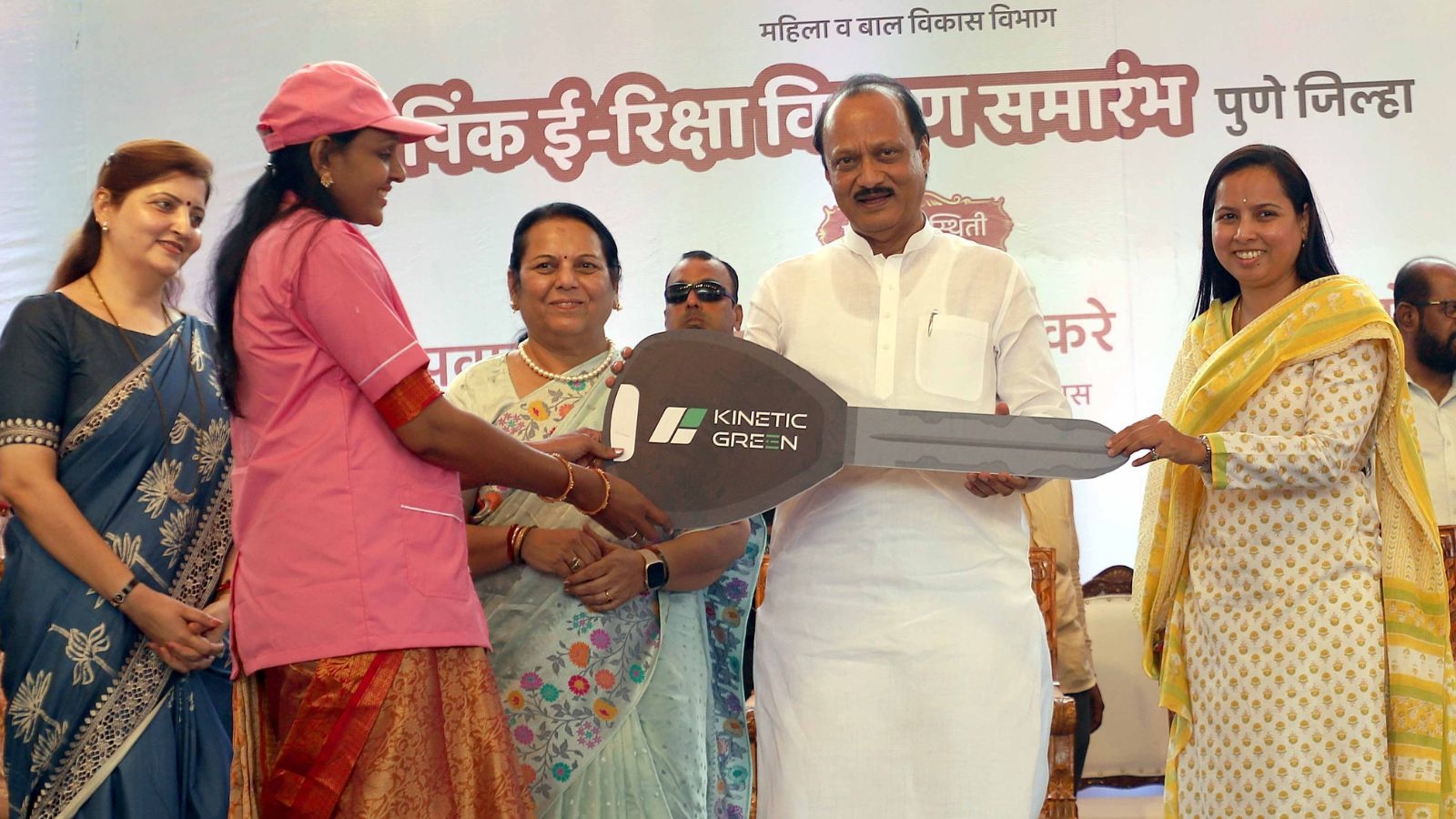 Drive towards ‘women empowerment': Ajit Pawar flags off pink e-rickshaws; over 10k vehicles to hit the streets in eight districts