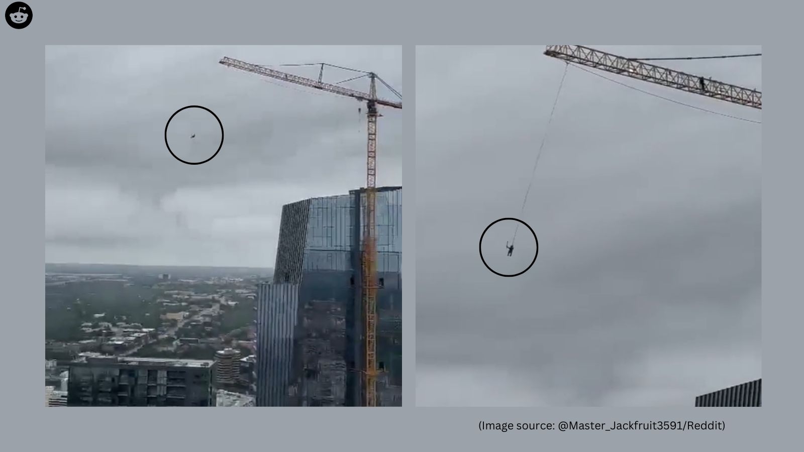 Man casually swings from crane in Austin; the Internet stunned by daring stunt: ‘Red Bull gives you swings'