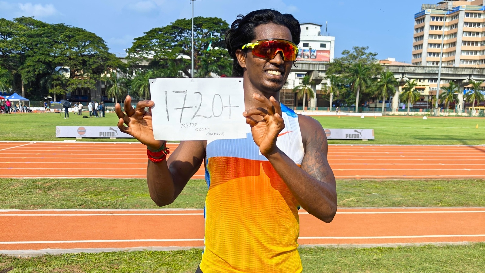 Federation Cup athletics: Triple jumper Praveen Chithravel equals own national record to qualify for World Championships