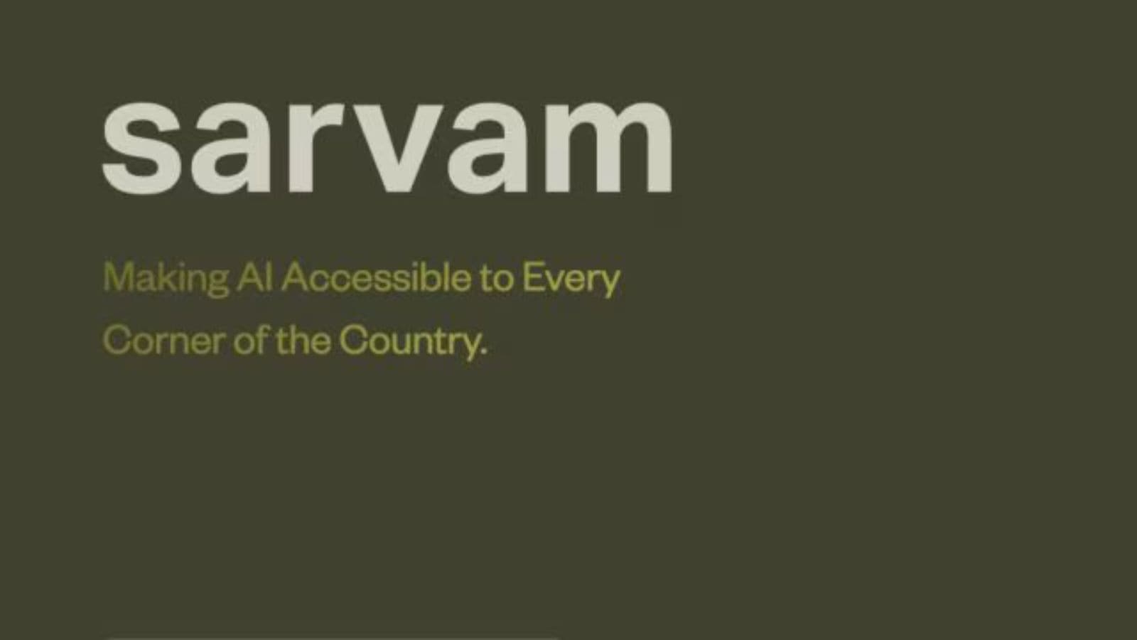 Centre selects start-up Sarvam to build country's first homegrown AI model
