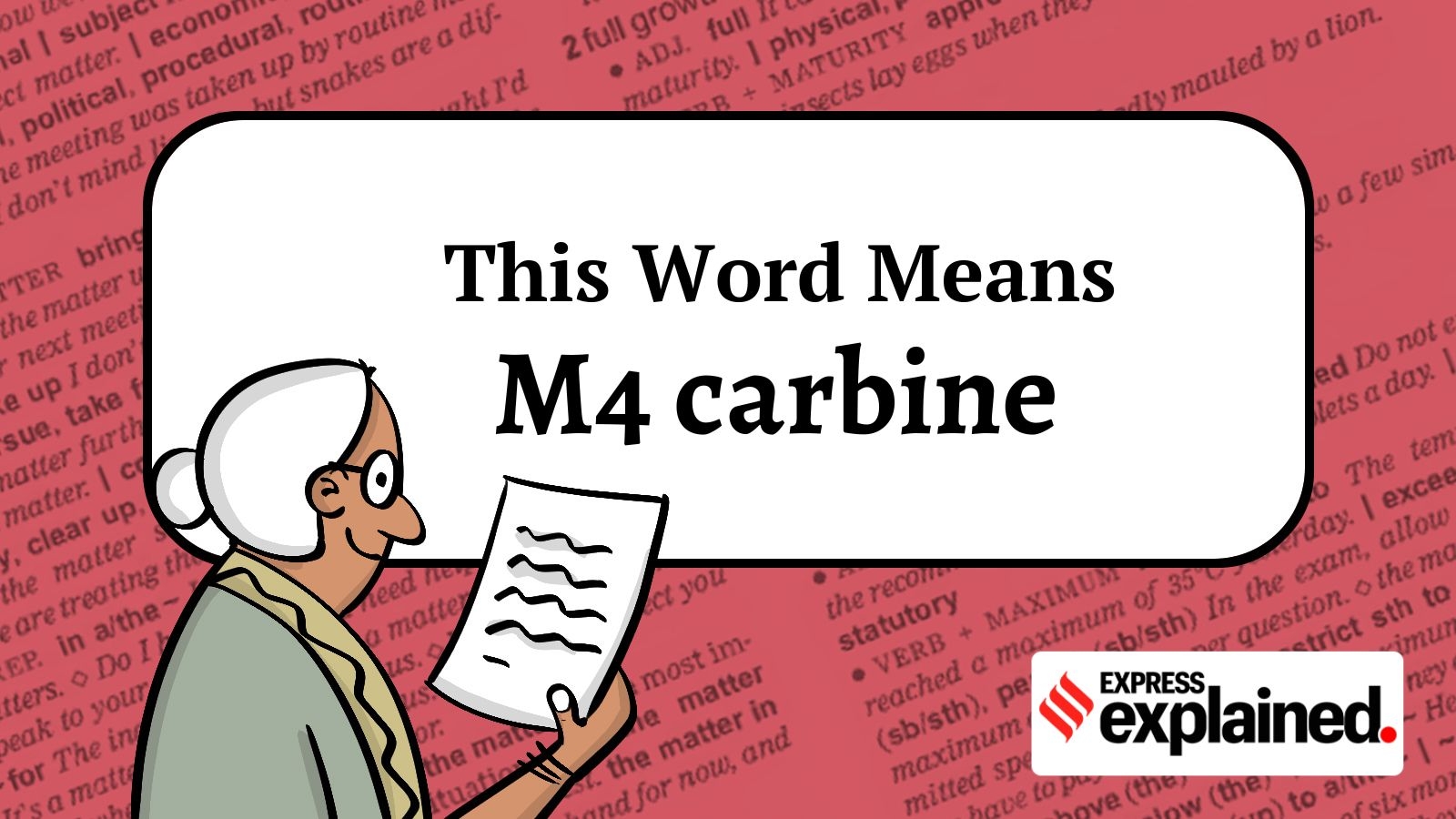 This Word Means: M4 carbine