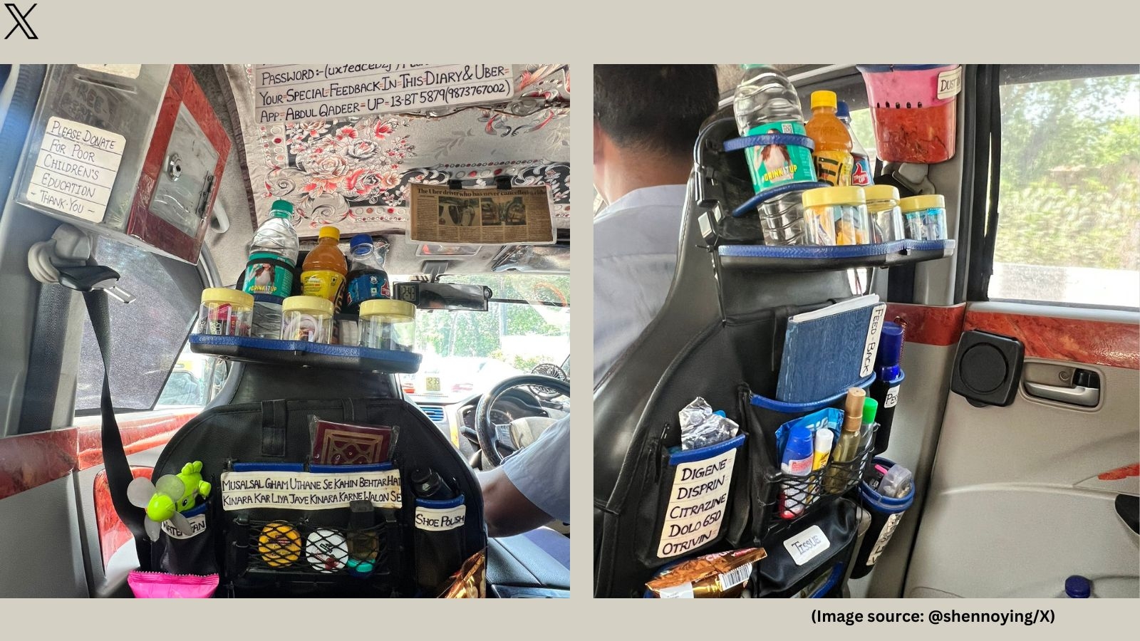 ‘Coolest Uber ride ever!': Cab driver turns his car into 1BHK-like setup with snacks, toys, medicines