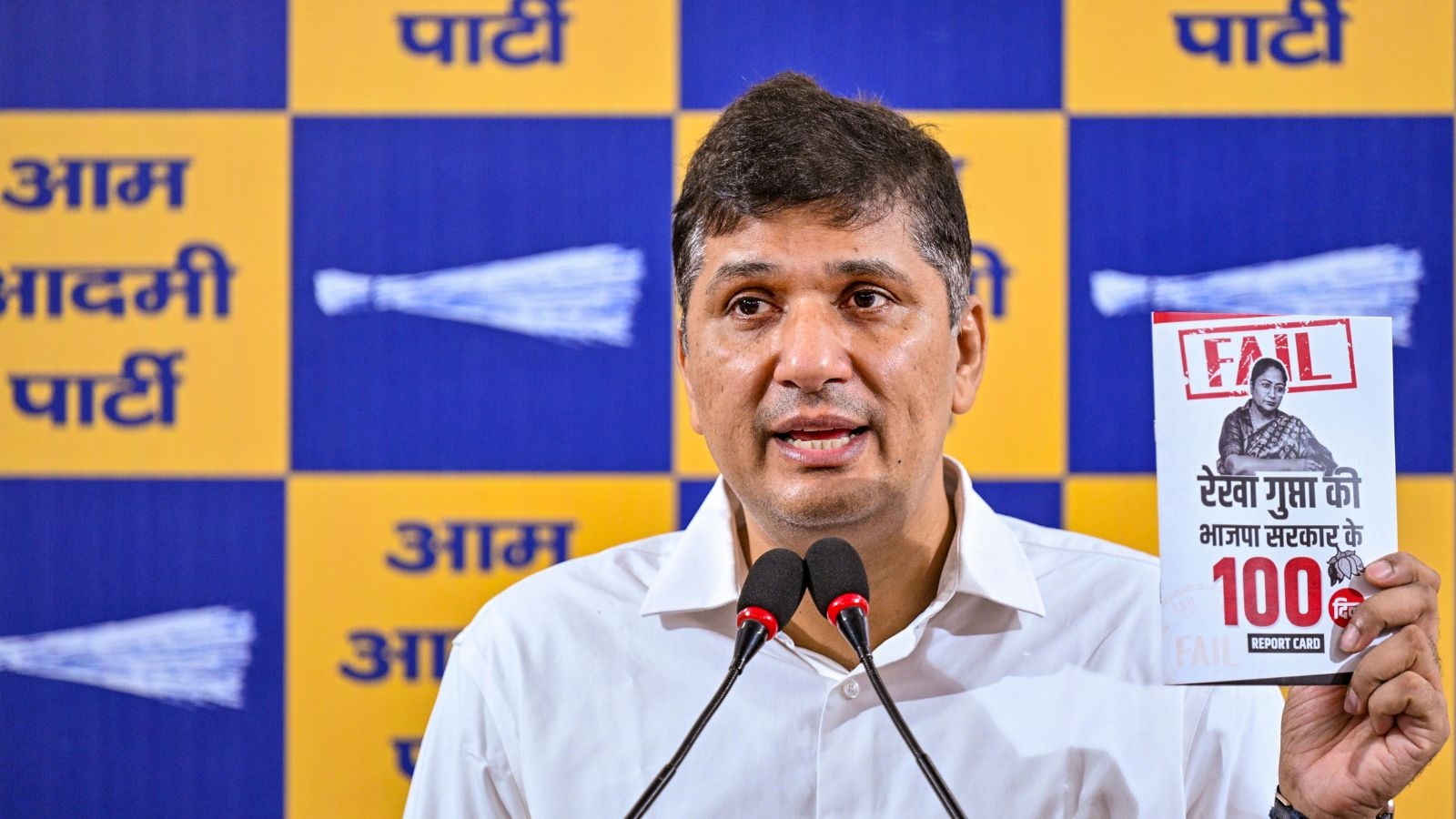 Self-congratulatory report card: AAP slams BJP govt's 100 days in power; Cong says ‘deserves zero rating'