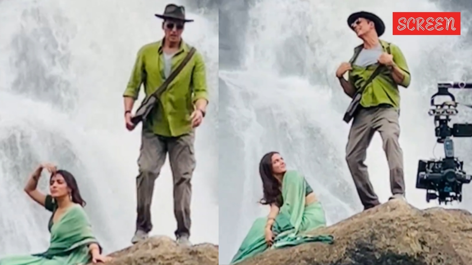 Akshay Kumar and Wamiqa Gabbi get filmy by the falls as Priyadarshan's Bhooth Bangla wraps up. Watch