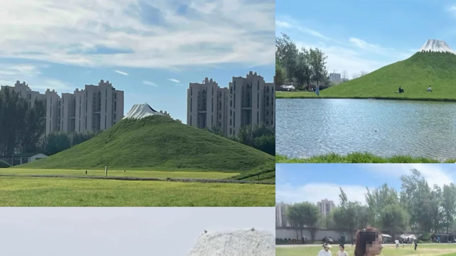 Chinese hill painted white in botched attempt to mimic Mount Fuji sparks laughter