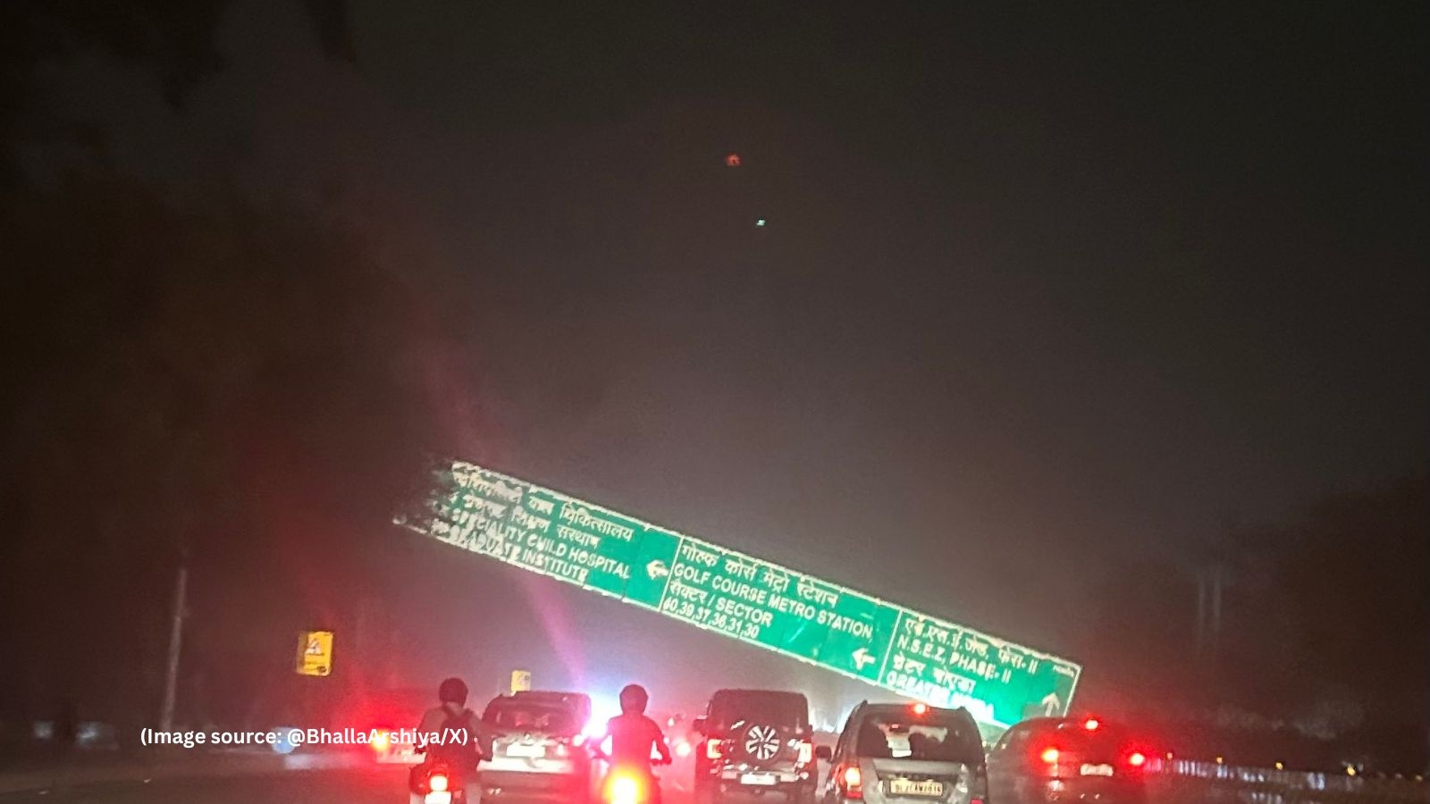 Noida ‘welcome' board collapses, skies turn purple: Delhi-NCR storm leaves trails of chaos