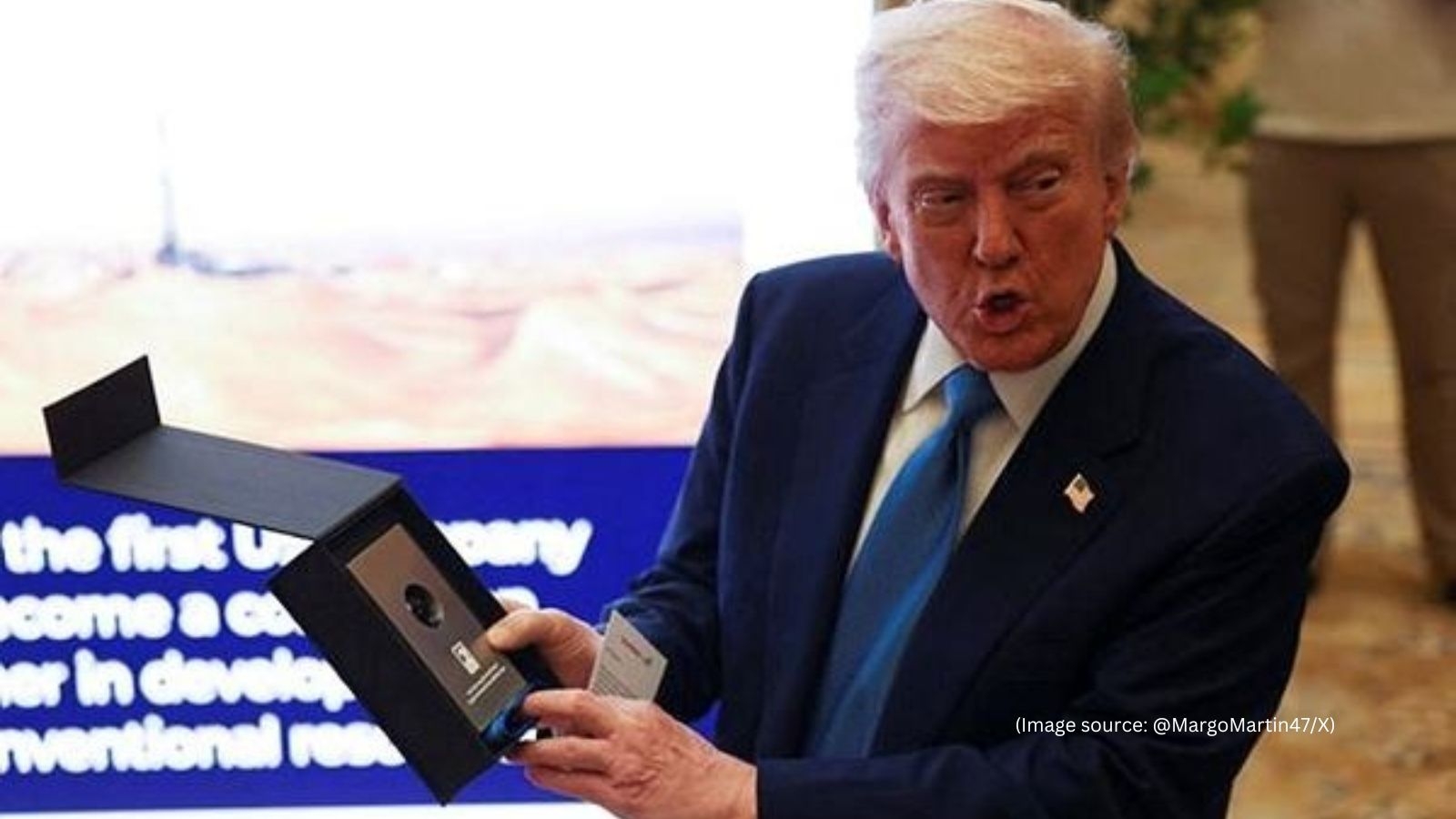 US President Donald Trump gets 'one drop of oil' as gift from UAE; his reaction goes viral: ‘I'm not thrilled'