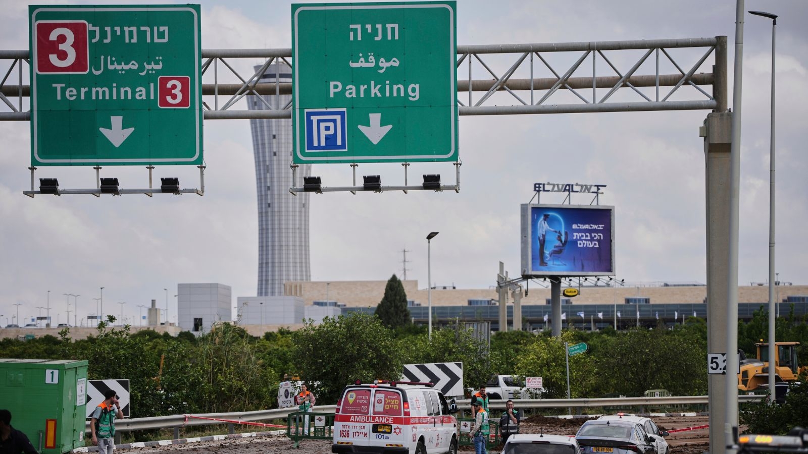 Watch: Moment Houthi missile hits near Israel's Ben Gurion airport