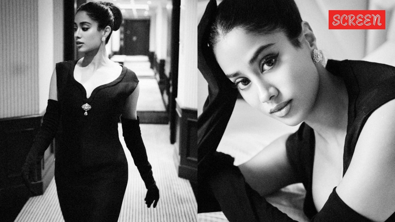 Janhvi Kapoor exudes vintage vibes at Cannes 2025, dons a classic Christian Dior black dress. See pics
