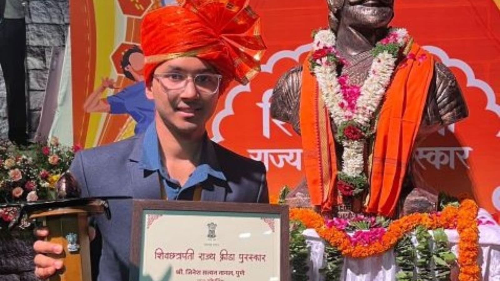 Nine-time national champion Jinesh Nanal conferred with Maharashtra's top sports award