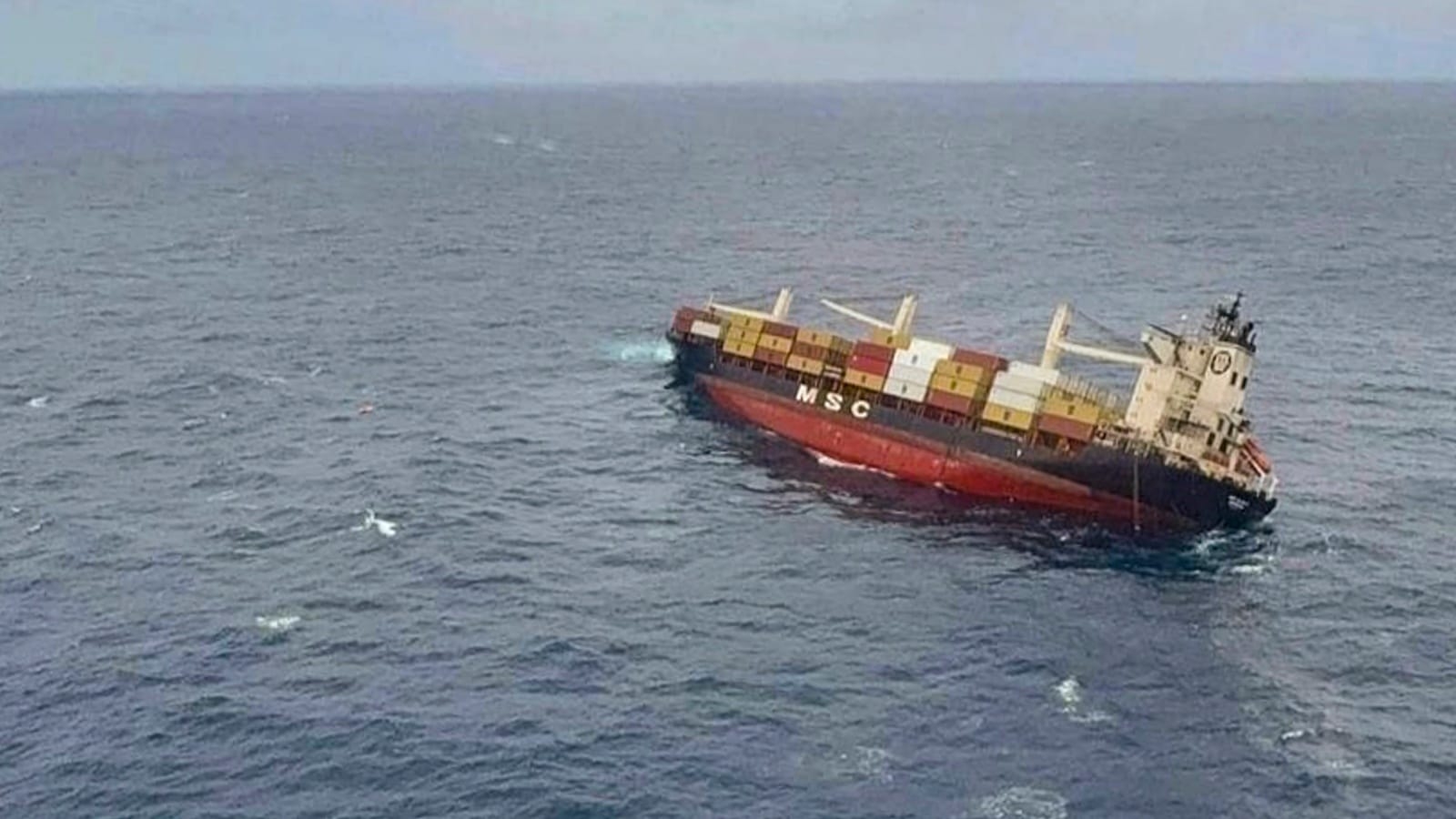 Potential oil spill threatens Kerala's southern coast after container ship capsizes