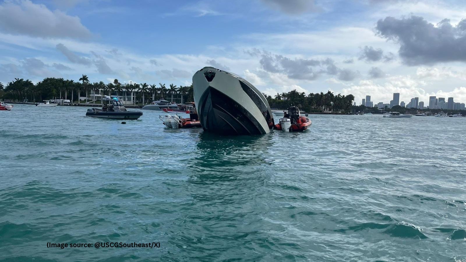 $4 million Lamborghini yacht topples near Miami Beach, leaves influencers stranded. Watch