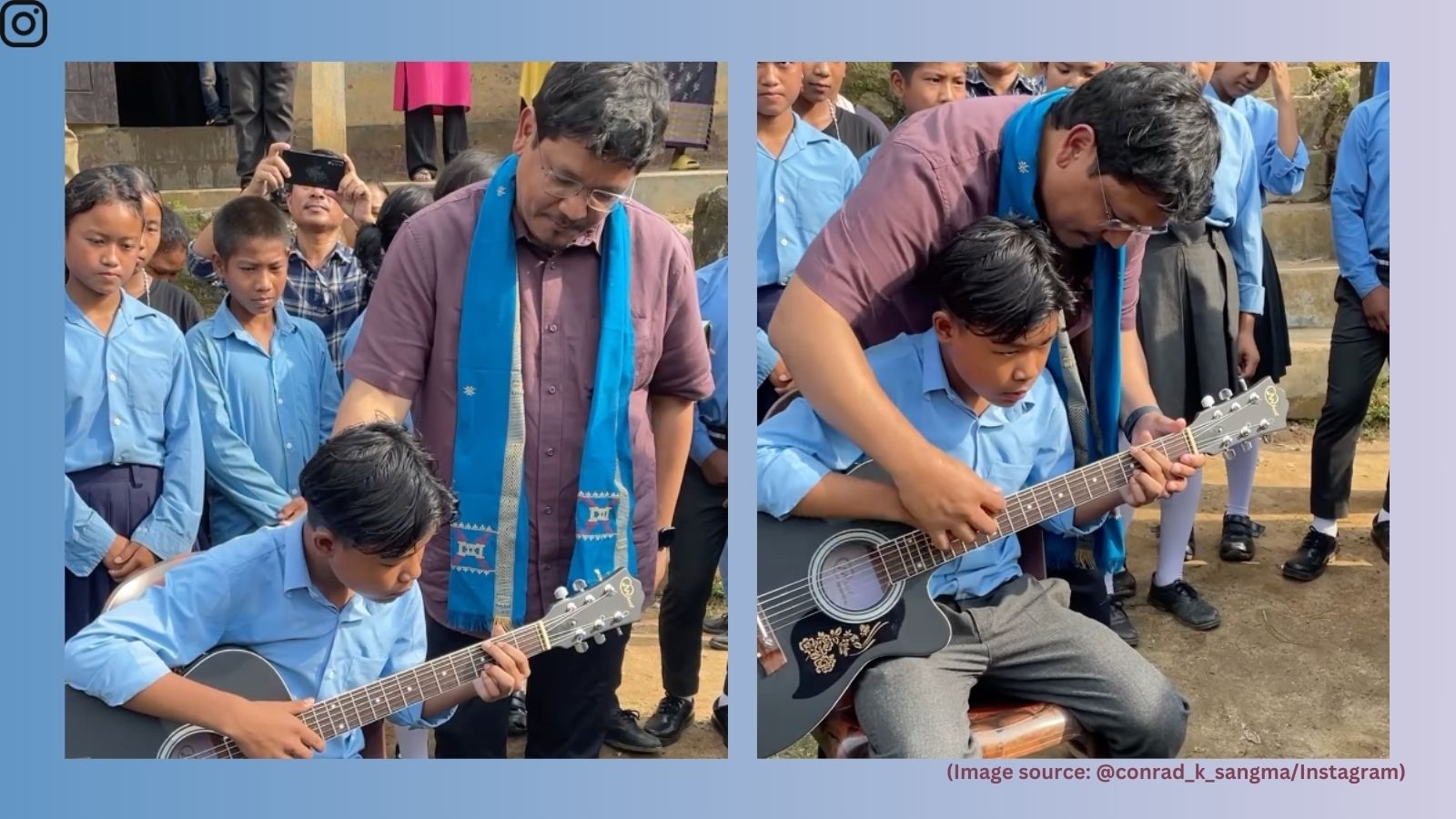 Meghalaya CM Sangma helps student play guitar during village school visit: ‘Too humble and dashing'