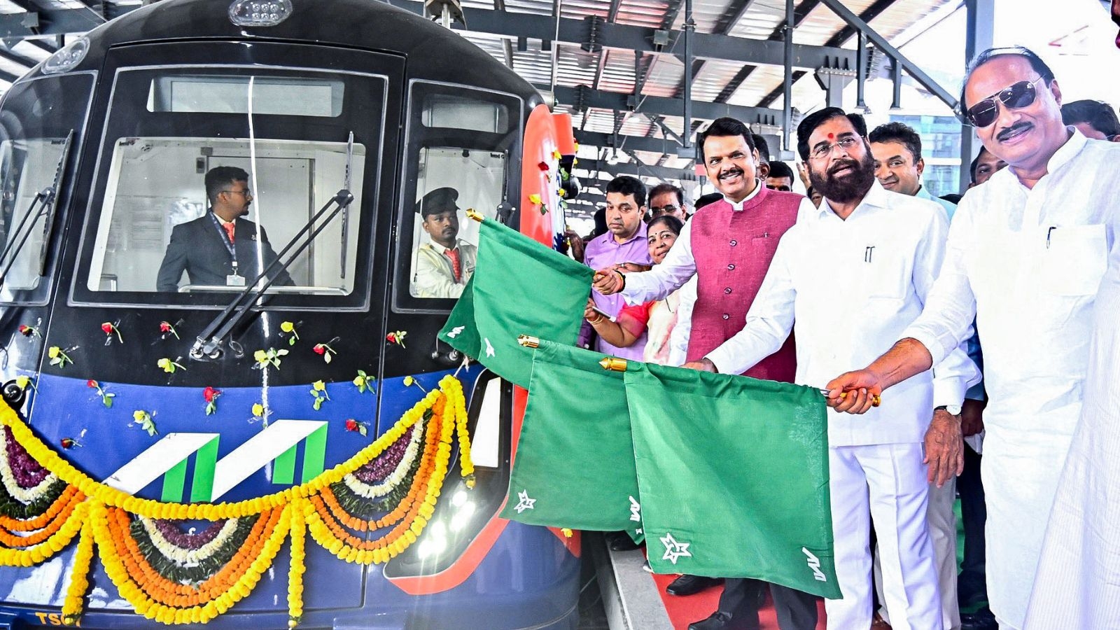 CM flags off trial run of Mumbai Metro Line 9 from Dahisar to Kashigaon