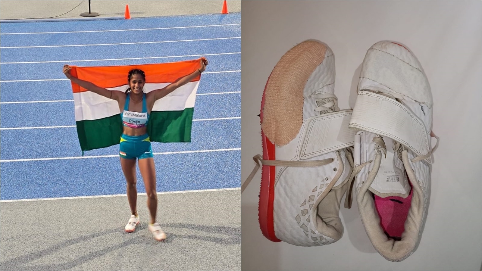 Despite torn spikes, teenager Pooja leaps to high jump gold at Asian Athletics – and is leading a revolution in her village