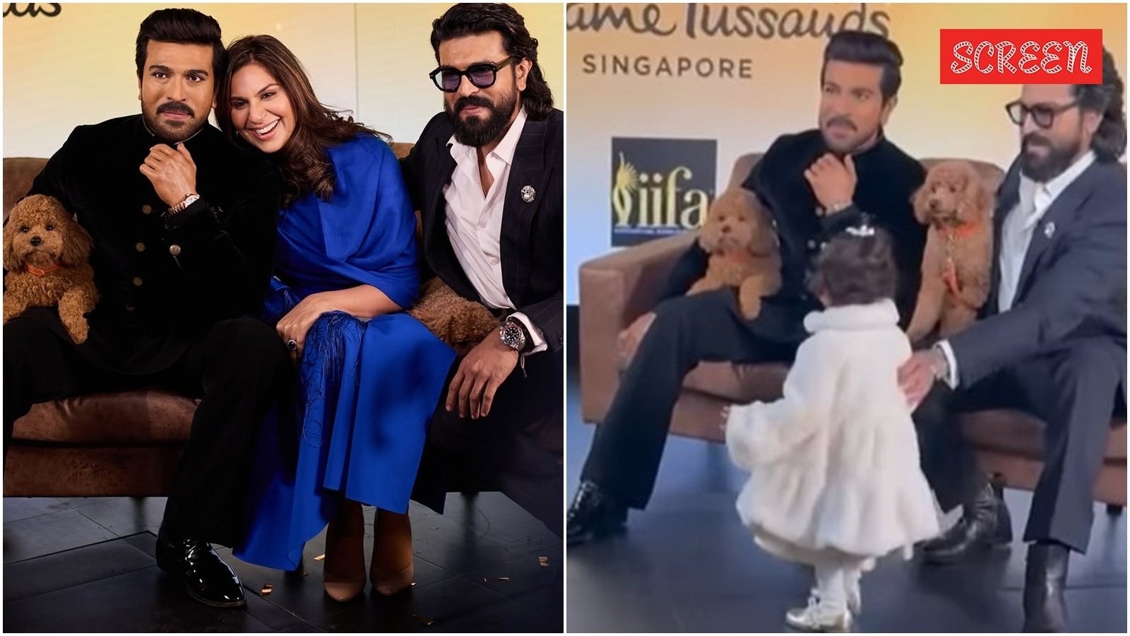 Klin Kaara adorably mistakes father Ram Charan's wax statue at Madame Tussauds for him; mom Upasana Kamineni shares cute video. Watch