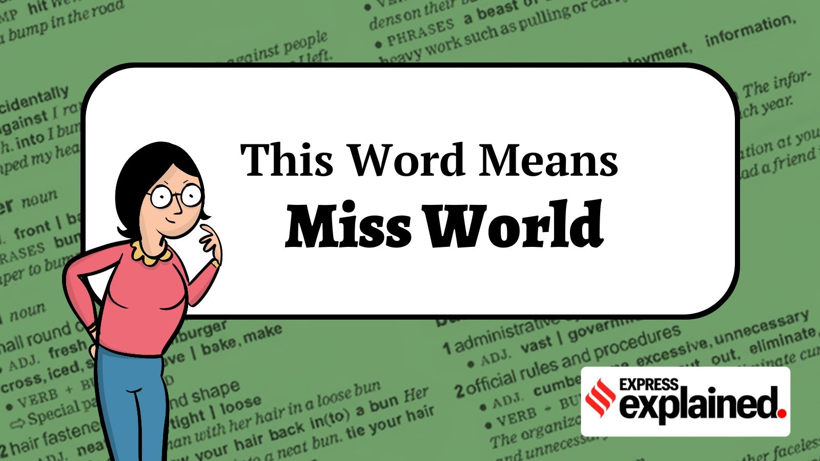 This word means: Miss World