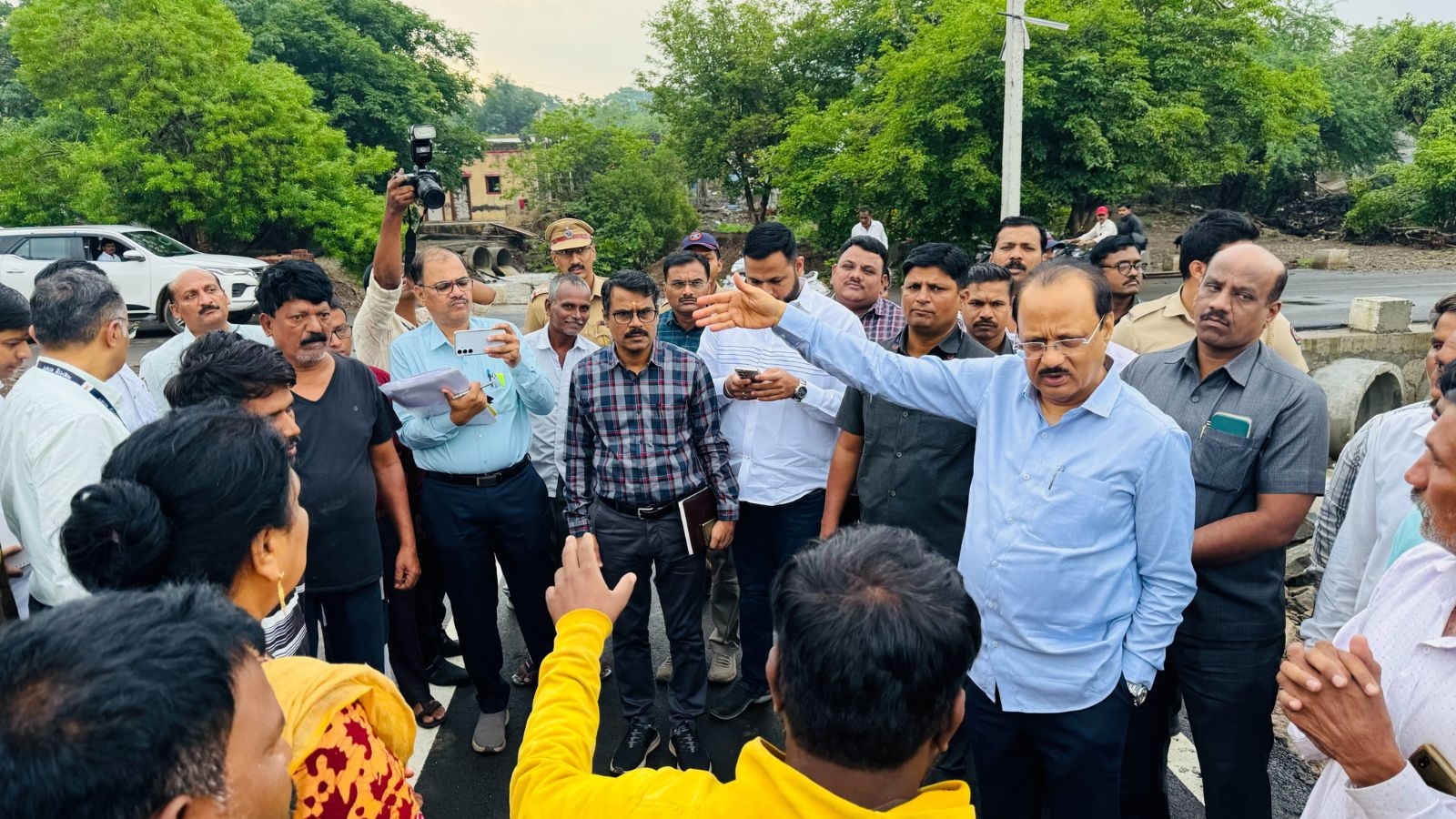 Ajit Pawar visits Baramati after record rain, Supriya Sule says tracking situation from Doha