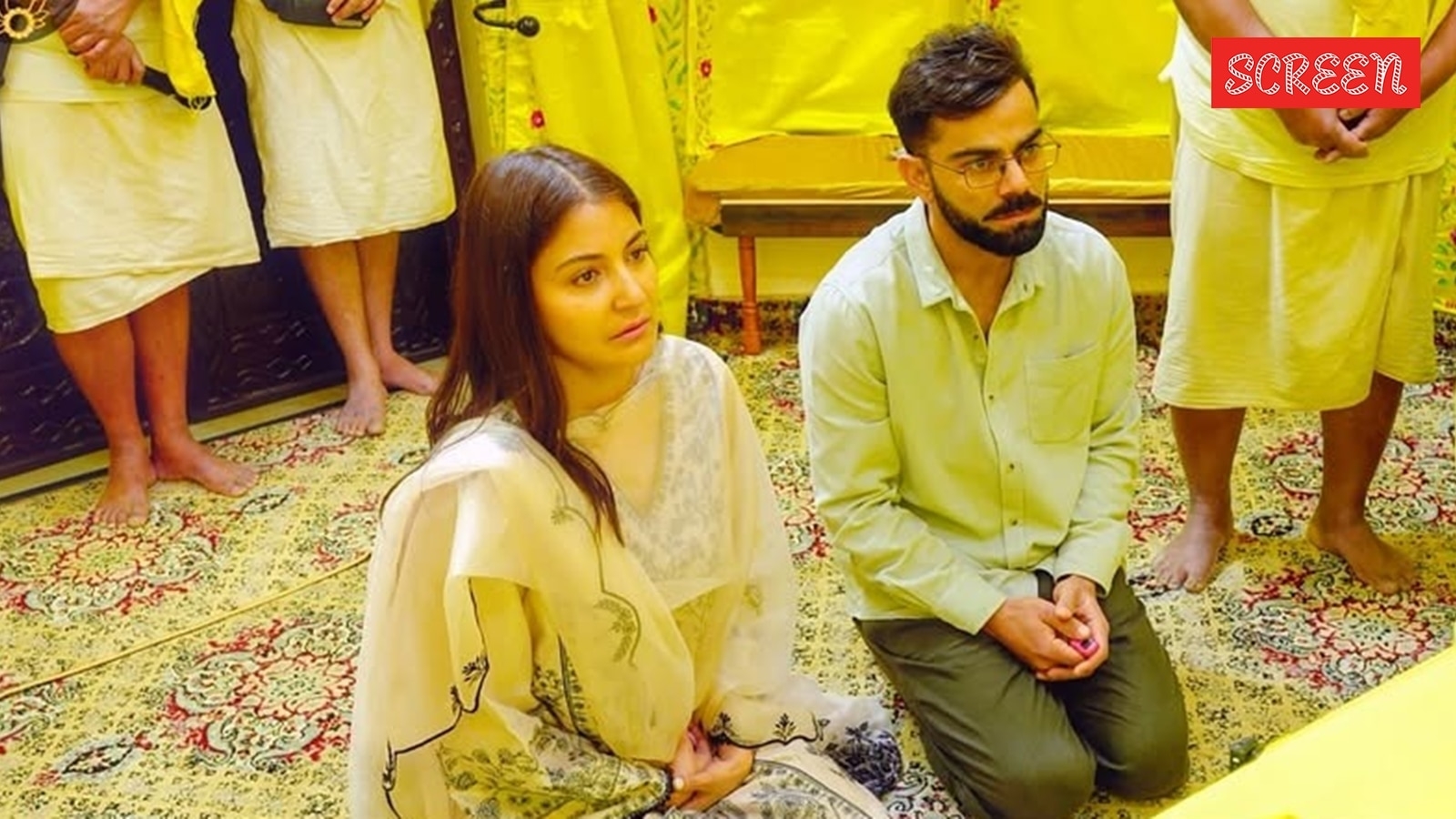 After Test retirement, Virat Kohli and Anushka Sharma visit Premanand Govind Sharan's ashram in Vrindavan. Watch